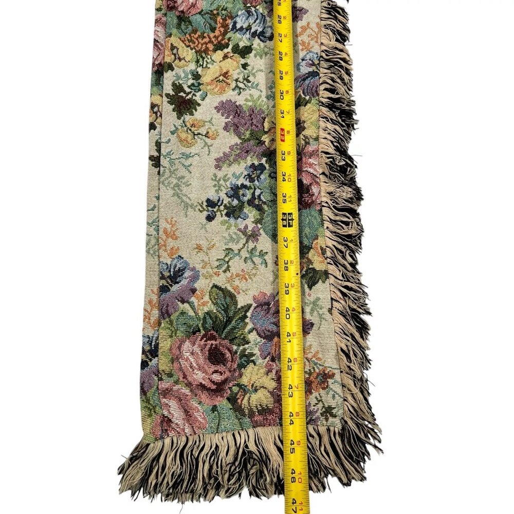 Vintage Guapi Floral Tapestry Mid Rise Frayed Edge Cargo Trouser Pants Size 30 - Picture 16 of 16